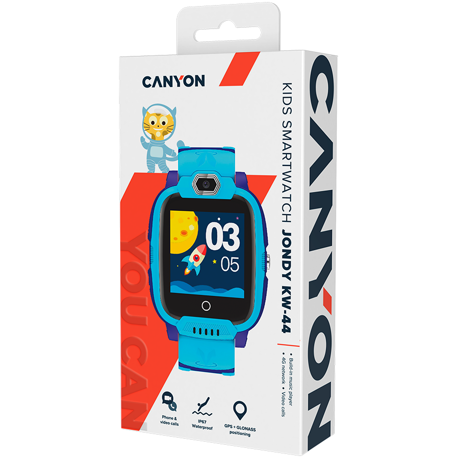 CANYON kids watch Jondy KW-44 4G Camera GPS Music Blue - slika 4