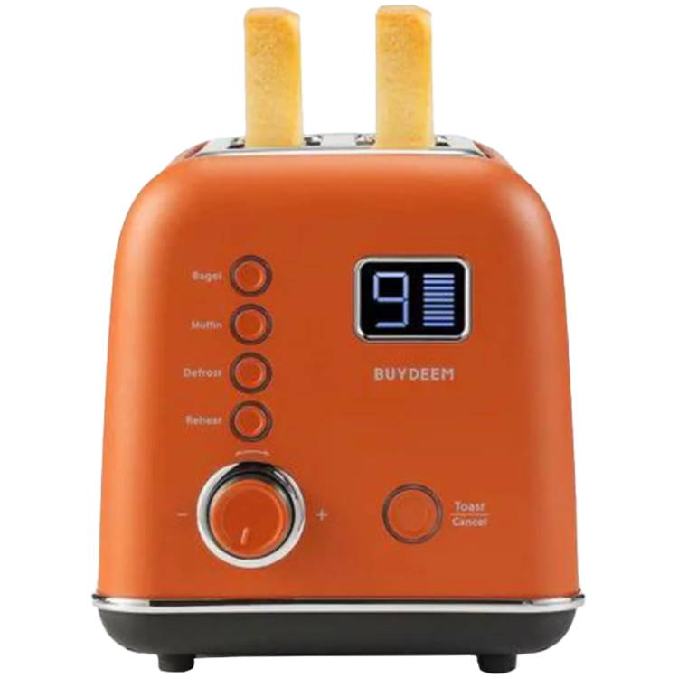 BUYDEEM 2 Slice Automatic Metal Toaster, model DT730E, color Koi Red, EU - slika 4