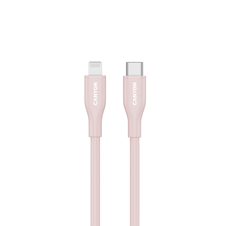 CANYON cable CLNM60 C-L 60W MFI 1m Silicon Pink - slika 2