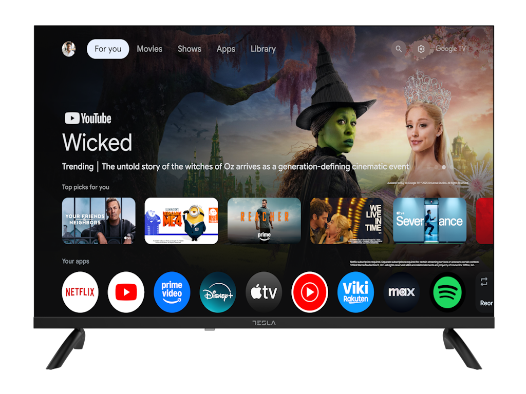 TESLA TV 32E655BHS HD Google  Powered by Google TV  2x10W Box Speakers - slika 2