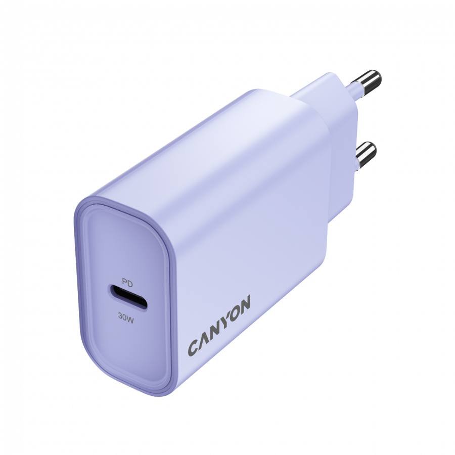 CANYON charger OnCharge 30CL Max Power 30W 1xPD EU Purple - slika 3
