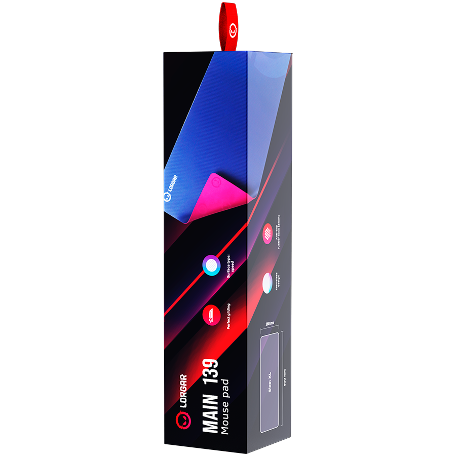 Lorgar Main 139, Gaming mouse pad, High-speed surface, Purple anti-slip rubber base, size: 900mm x 360mm x 3mm, weight 0.6kg - slika 7