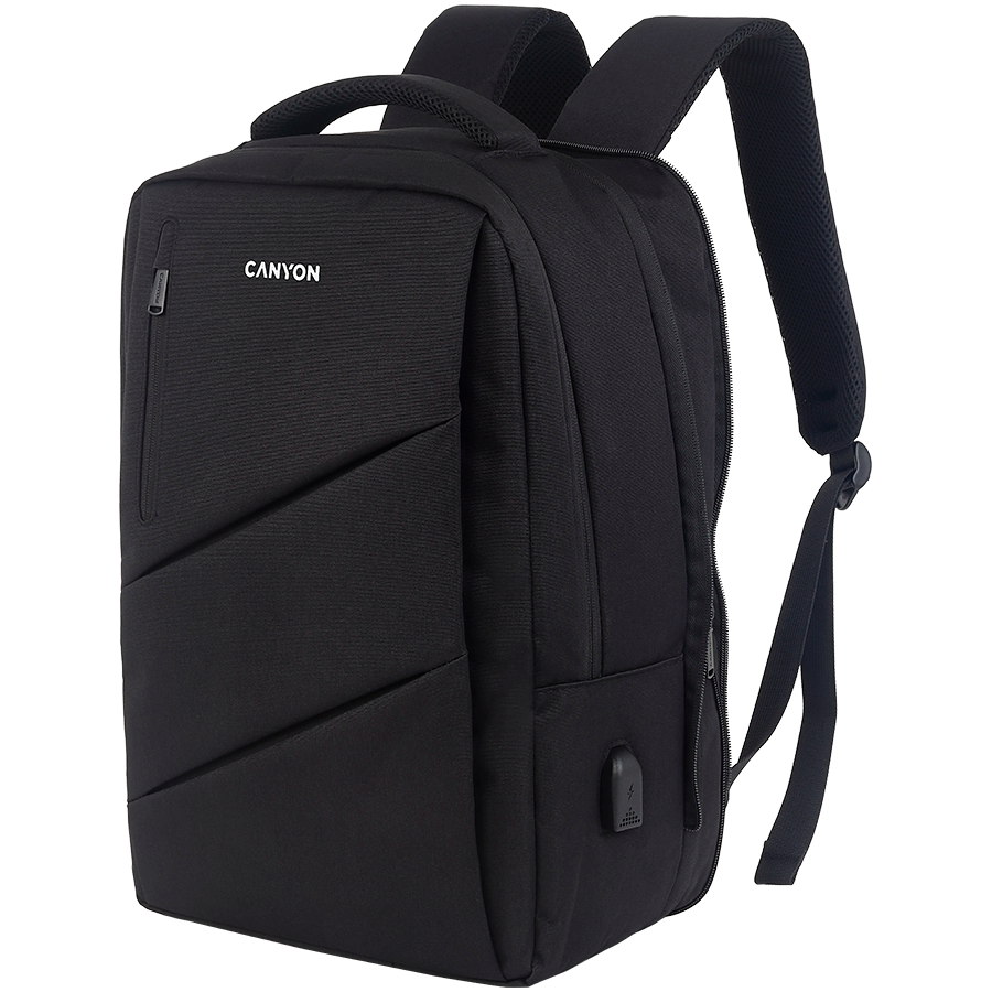 CANYON backpack BPE-5 Urban USB 15.6'' Black - slika 2