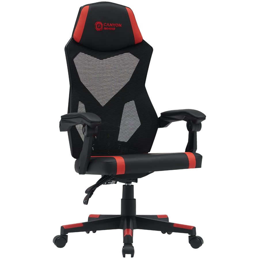 CANYON gaming chair Flow MCH01 Mesh Black Red - slika 2