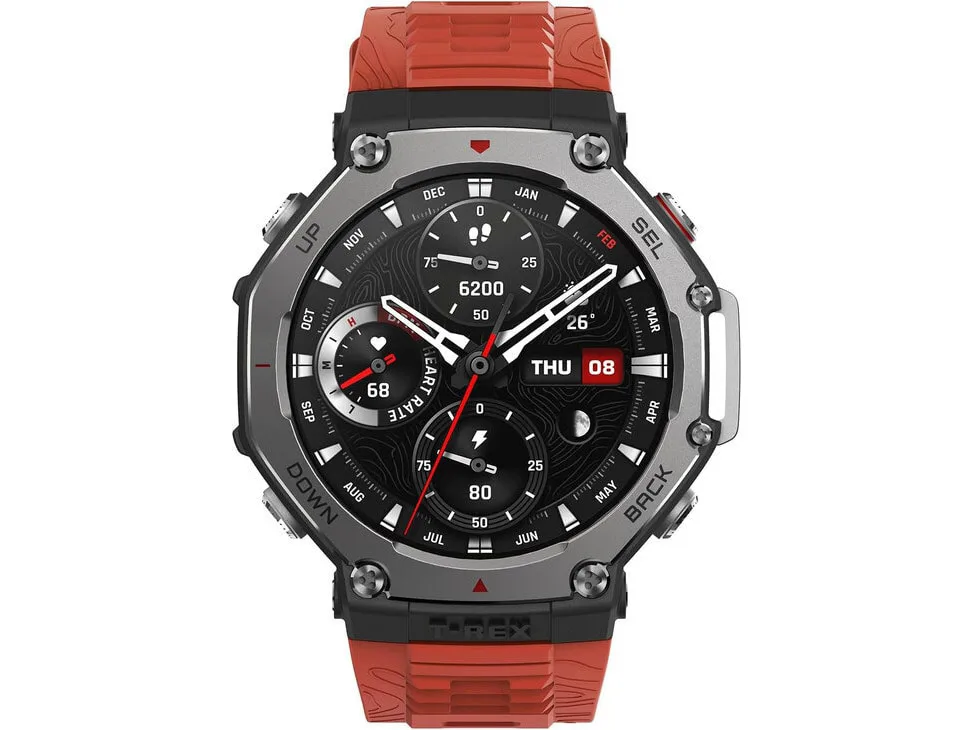 Amazfit T REX 3 Lava 1.5" AMOLED; 27 days battery life; GPS; 100 ATM vodootporan - slika 2