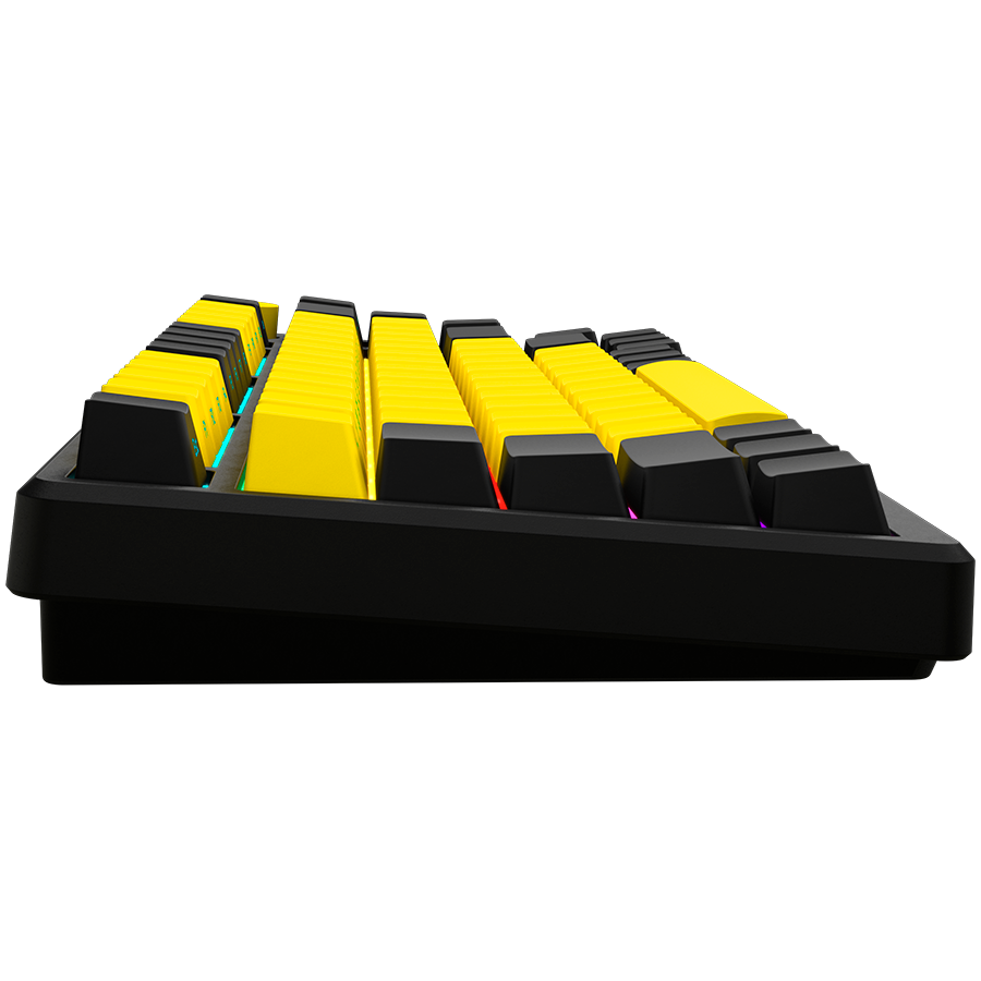LORGAR KBP7075W, Wireless 75% Mechanical Gaming Keyboard Pro, Black/yellow, EN layout - slika 4