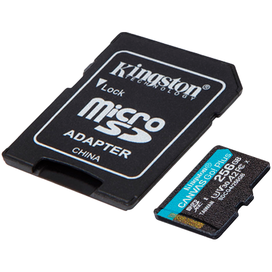Kingston microSD 256GBCanvasGoPlus, Gen4r/w:200MB/s/160MB/s,with adapter - slika 4