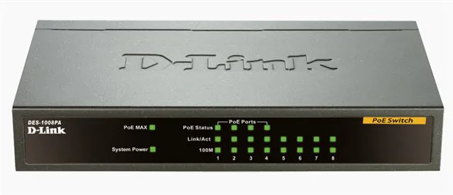 Switch DLINK 8-Port PoE Fast Ethernet Unmnged Desktop - slika 4