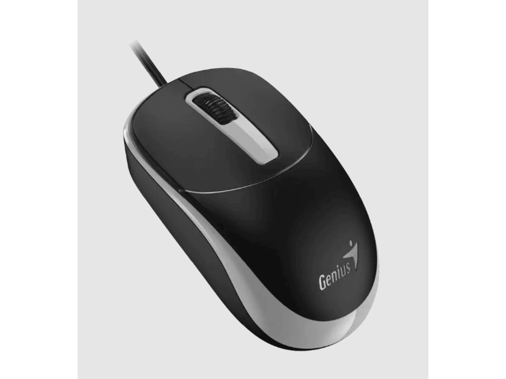 Genius miš DX-123, USB,optički, 1200 dpi, 3 tipke, crno-sivi - slika 3