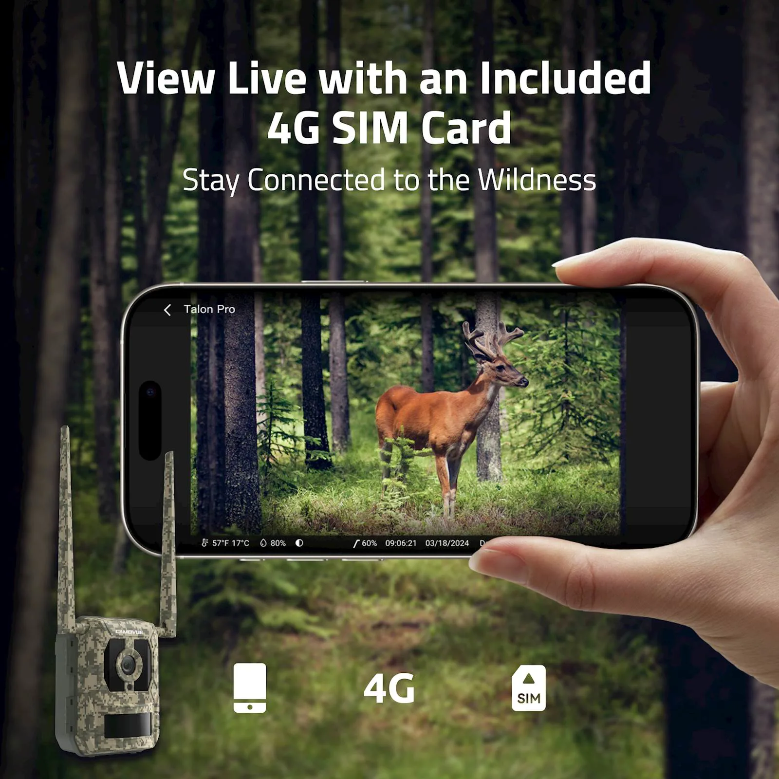 Reolink IP kamera Camovue Talon Serija S130 LTE/GPS, AAA baterije, prepoznaje 12 vrsta životinja - slika 3