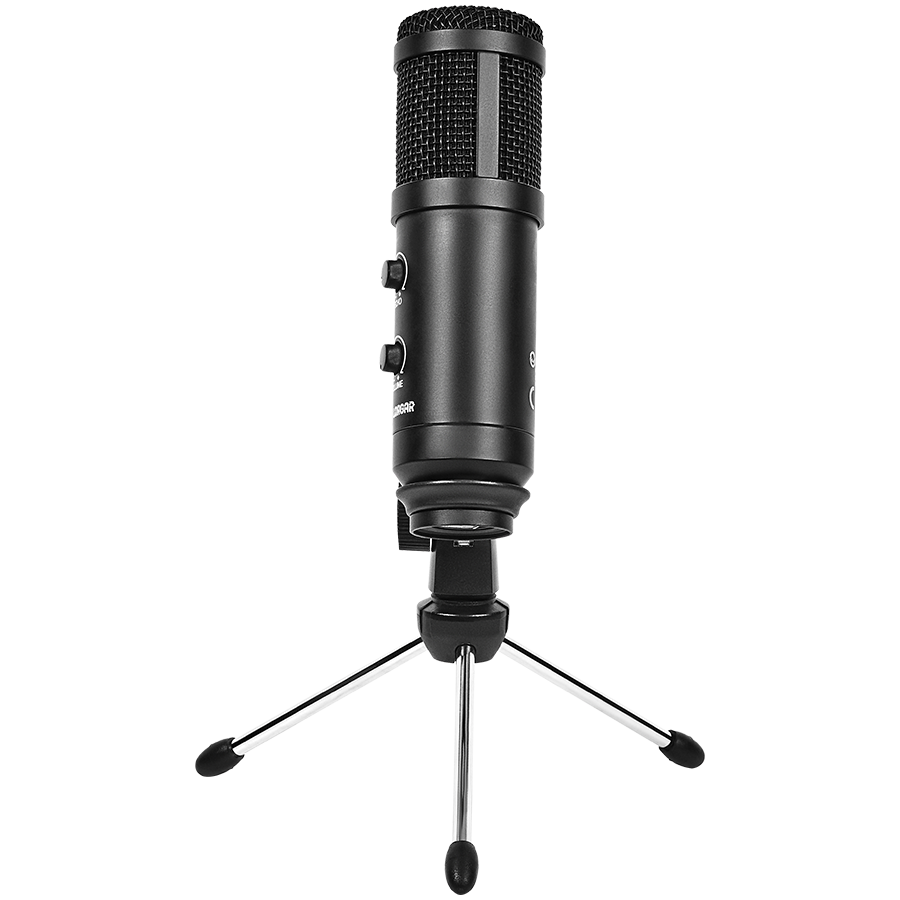 LORGAR Soner 313, Gaming Microphones, Black, USB condenser microphone with Volume Knob & Echo Kob, including 1x Microphone, 1 x 2.5M USB Cable, 1 x Tripod Stand, 1 x User Manual, body size: Φ47.4*158. - slika 6