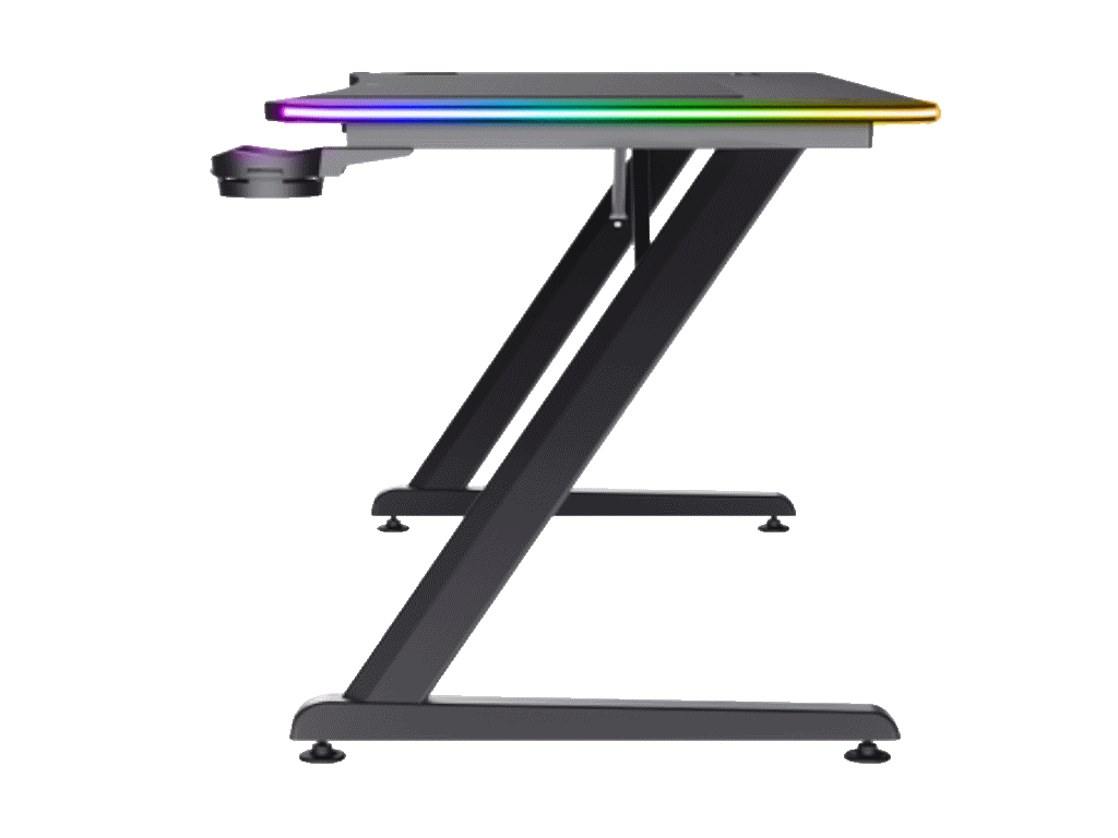 Trust GXT710 Luminus Pro RGBgaming sto, wireless punjač,120x60x74 cm, crni - slika 2