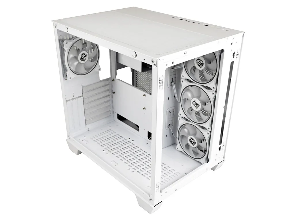 LC-Power Case Gaming 807W Midi-ATX, white, HD Audio, 4x 120mm ARGB fan, 1x USB-C - slika 4