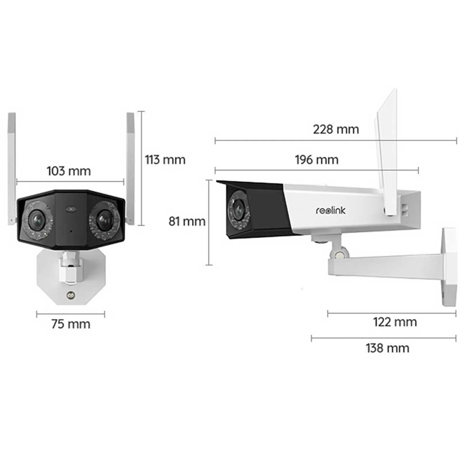Reolink IP Kamera  DUO serija W750 16MP, 4K, dvojna leća Panorama, IP67 - slika 3