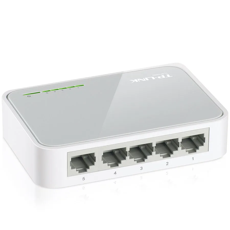 Switch TP-Link TL-SF1005D, 5-Port RJ45 10/100Mbps desktop switch, Fanless, Auto Negotiation/Auto MDI/MDIX, Plastic case - slika 2