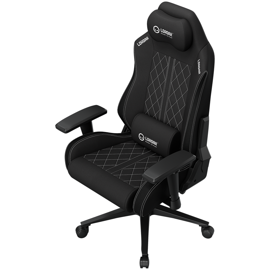 LORGAR CHA41, Ergonomic Gaming Chair Advanced, premium anti-stain fabric, Black/white - slika 3