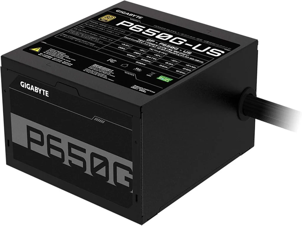 Gigabyte PSU P650W PCIe 5.1 80+ Gold, ATX 3.1, silent fan 650w - slika 2