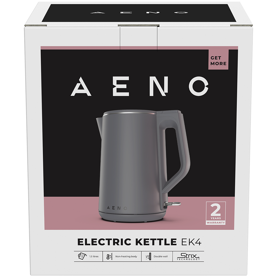 AENO Electric Kettle EK4: 1850-2200W, 1.5L, Strix, Double-walls, Non-heating body, Auto Power Off, Dry tank Protection - slika 4