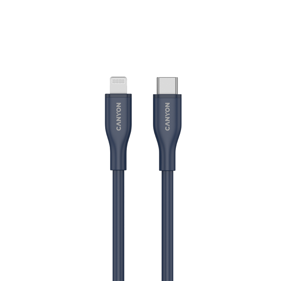 CANYON cable CLNM60 C-L 60W MFI 1m Silicon Blue - slika 2