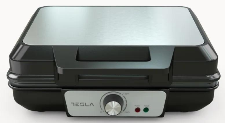 TESLA Waffle Toster WM200BXSnaga 1000 W; Hladna ručka nadodir; Ploče s neljepljivim premazom - slika 3