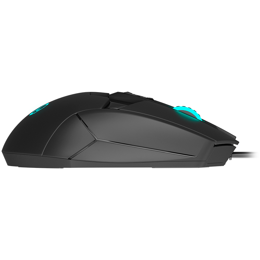 LORGAR Stricter 579, gaming mouse, 9 programmable buttons, Pixart PMW3336 sensor, DPI up to 12 000, 50 million clicks buttons lifespan, 2 switches, built-in display, 1.8m USB soft silicone cable, Matt - slika 6