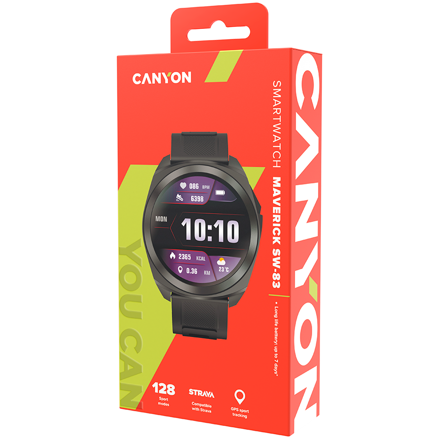CANYON smart watch Maveric SW-83 GPS Black - slika 7