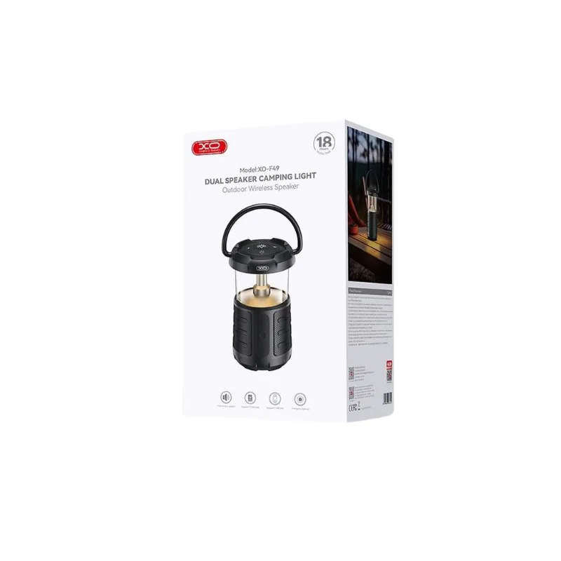 Bluetooth zvucnik XO F49 + kamping lampa 15W 2600mAh Black - slika 3