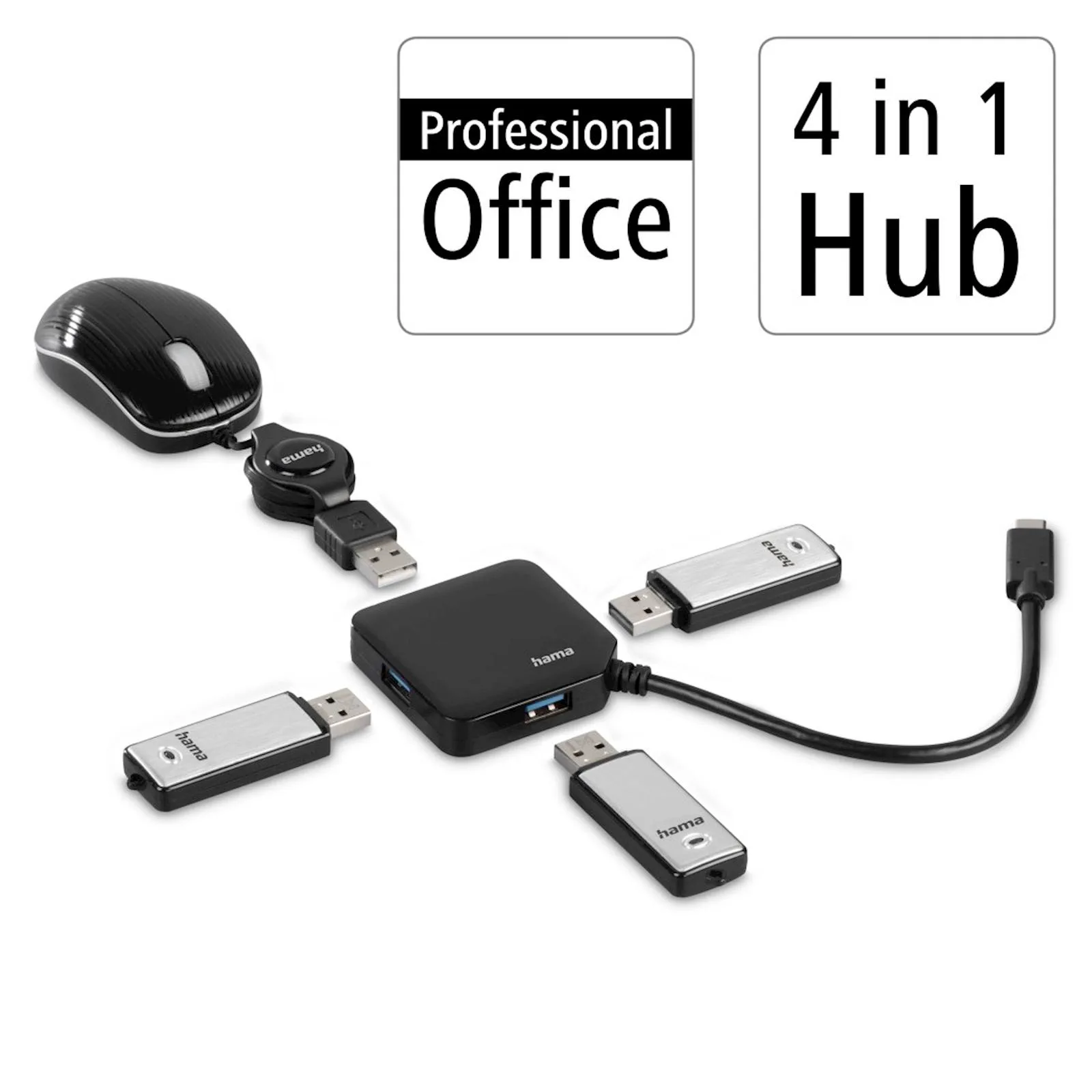 USB-C Hub HAMA 4 porta, 5Gbps - slika 3