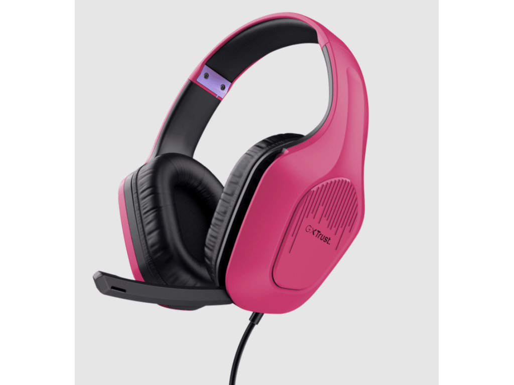 Trust GXT 415P Zirox gamingslušalice, žičane, pink, 200cm kabl, 3.5 mm, over-ear, mikrofon - slika 3