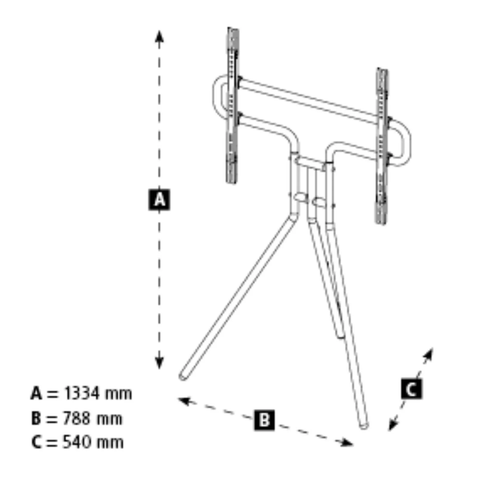 NOSAČ HAMA FIX ZA TV, 65IN, 3 STAR, CRNI - slika 5