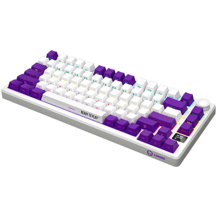 LORGAR KBP7075W, Wireless 75% Mechanical Gaming Keyboard Pro, White, EN layout - slika 7