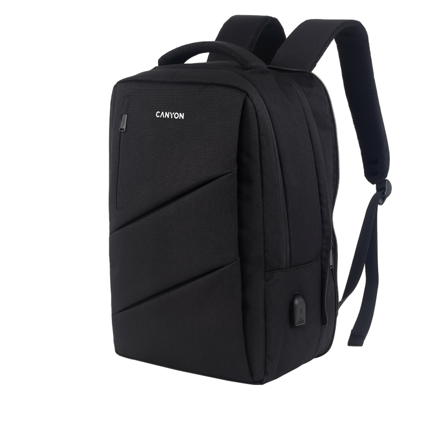 CANYON backpack BPE-5 Urban USB 15.6'' Black - slika 3