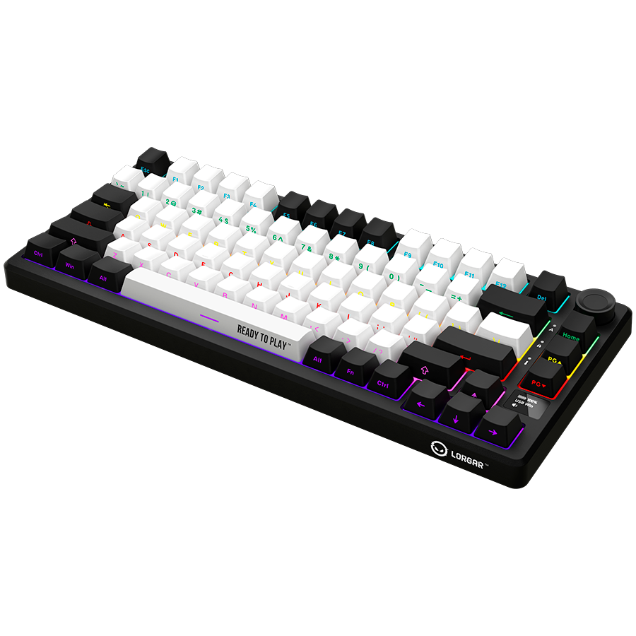 LORGAR KBP7075W, Wireless 75% Mechanical Gaming Keyboard Pro, Black/red, EN layout - slika 7