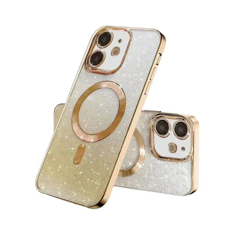 MagSafe glitter maskica iPhone 12 Pro Max Gold