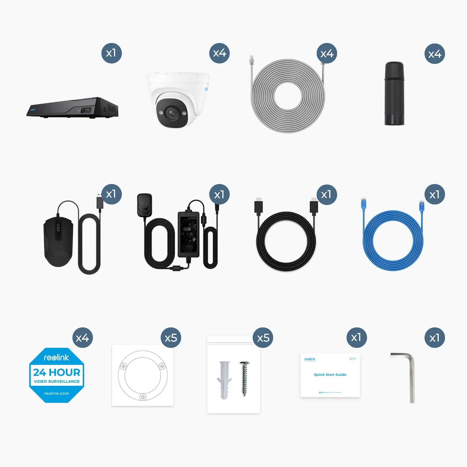 NVR snimač Reolink NVS8-5MD4 5MP, 8 kanalni NVR, 2TB HDD, 4x POE kamera - slika 3