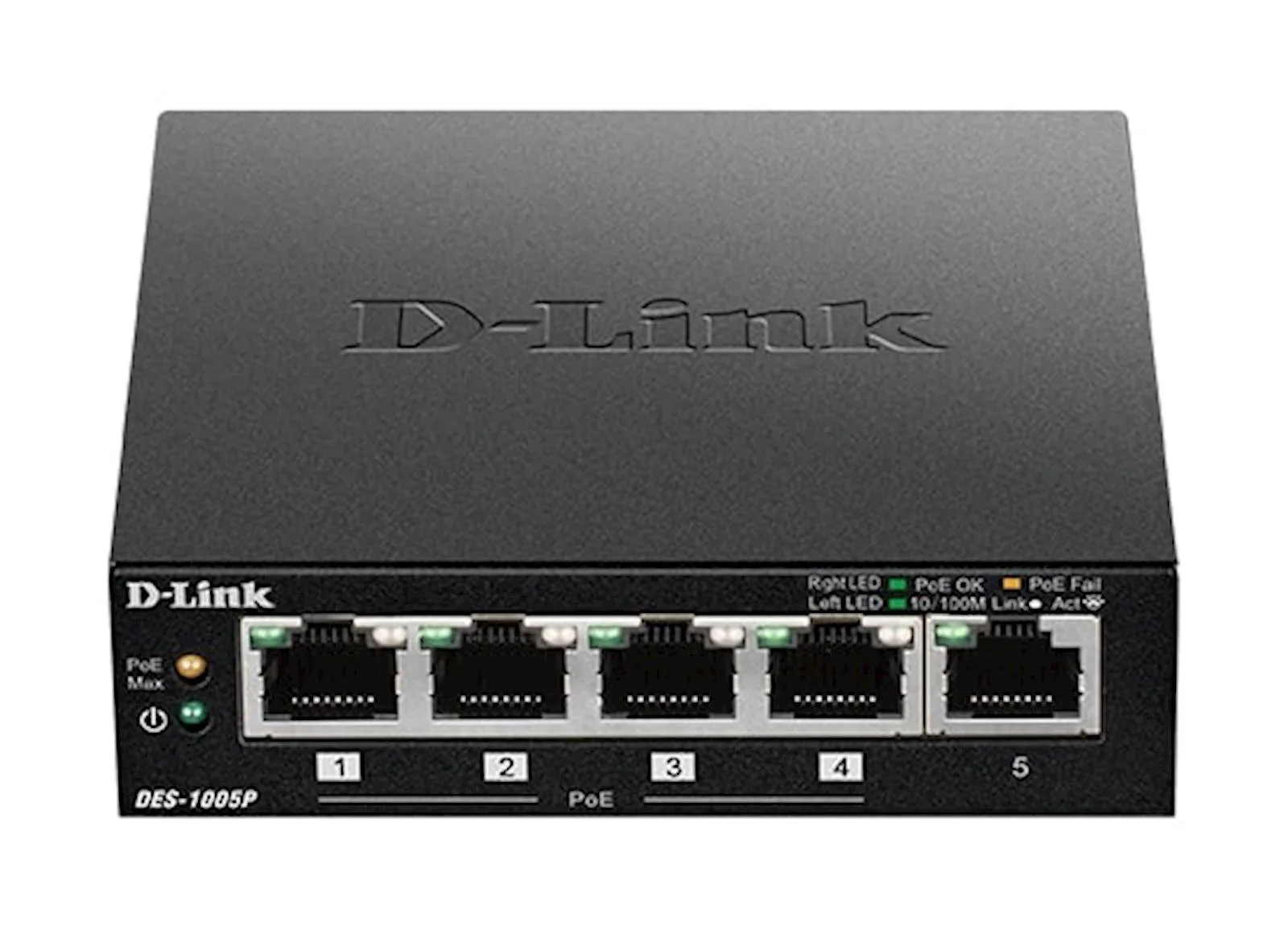 Switch DLINK 5-Port PoE Fast Ethernet Unmnged Desktop - slika 2