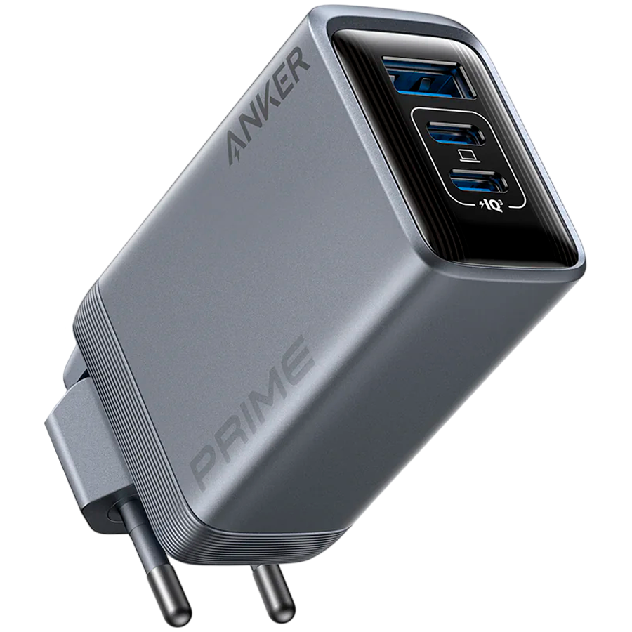 Anker Prime Charger (100W, 3 Ports, GaNPrime) Silver