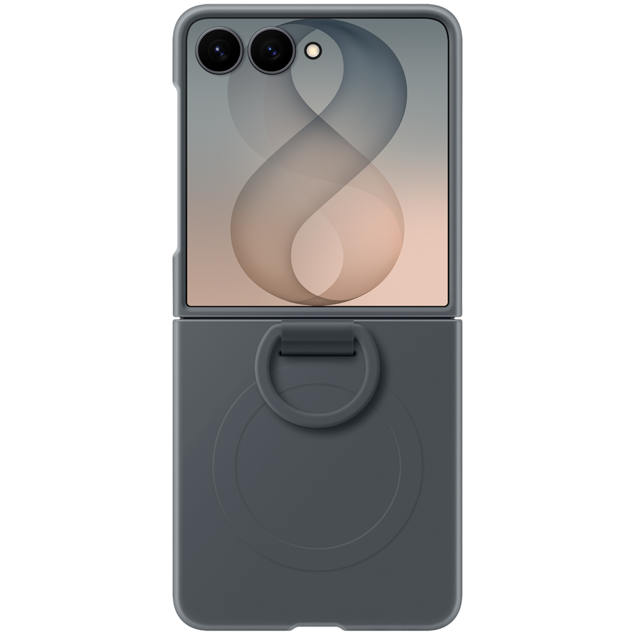 Samsung Galaxy Flip8 Silicone Ring Magnet Case Black - slika 4