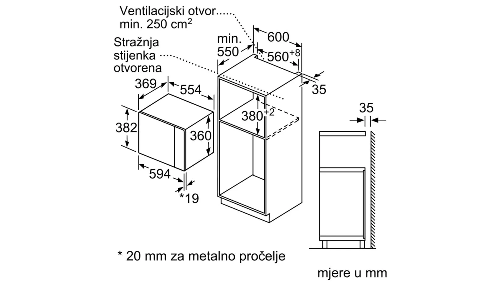 BOSCH mikrovalna Serie 6| CRNA, 900W, Autopilot 7, 25L; Lijevo otvaranje, CN - slika 2