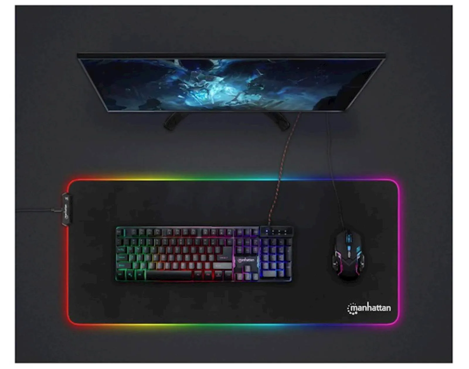 Podloga za miš MANHATTAN XXL RGB LED - slika 8