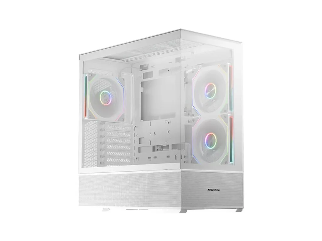 LC-Power Case Gaming 812WQuartz Vision, Midi-Tower, ATX3xARGB fans,GPU: 400mm, CPU Cooler: 190m - slika 2