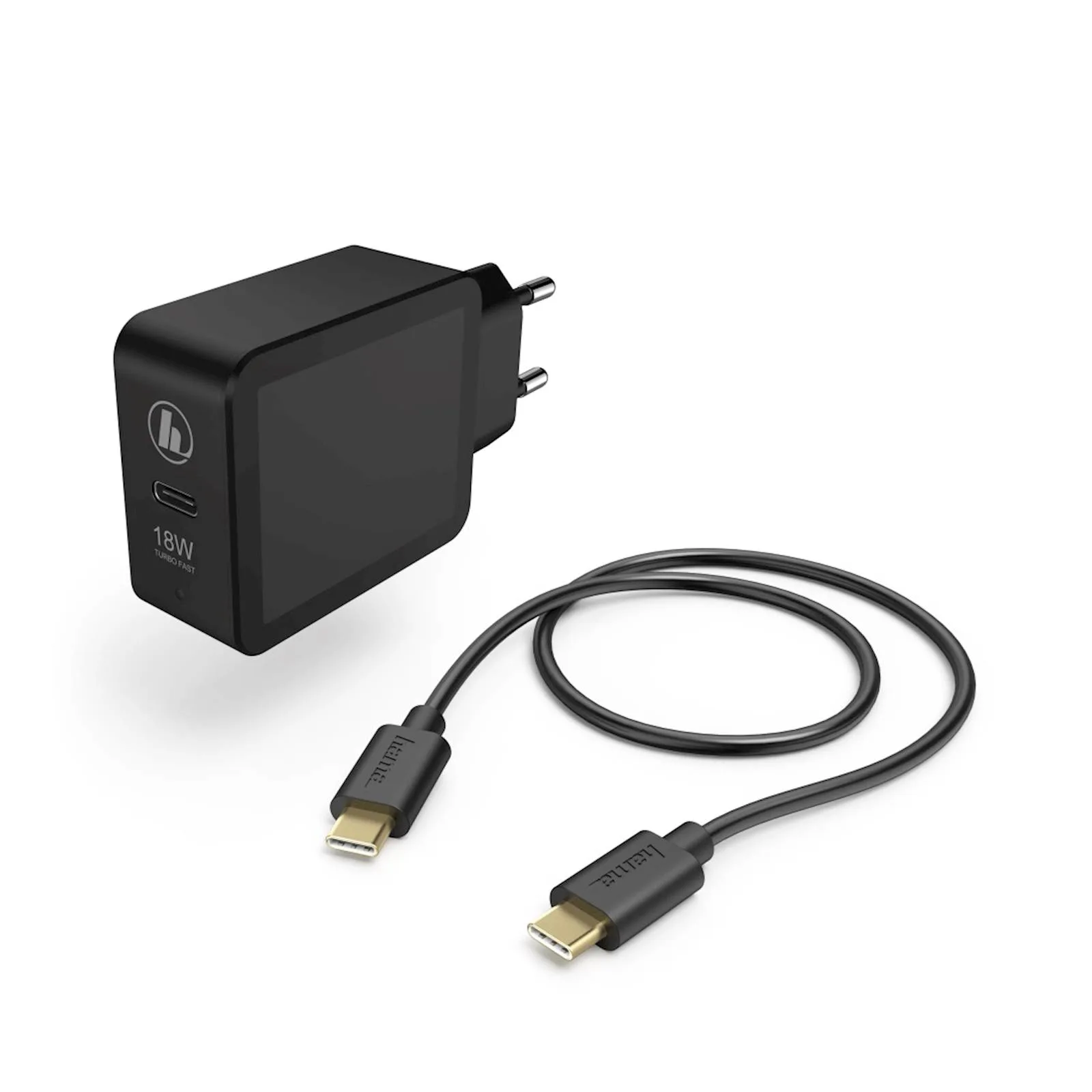HAMA PUNJAČ USB-C, QUALCOMM, 18W, SET, CRNI - slika 3
