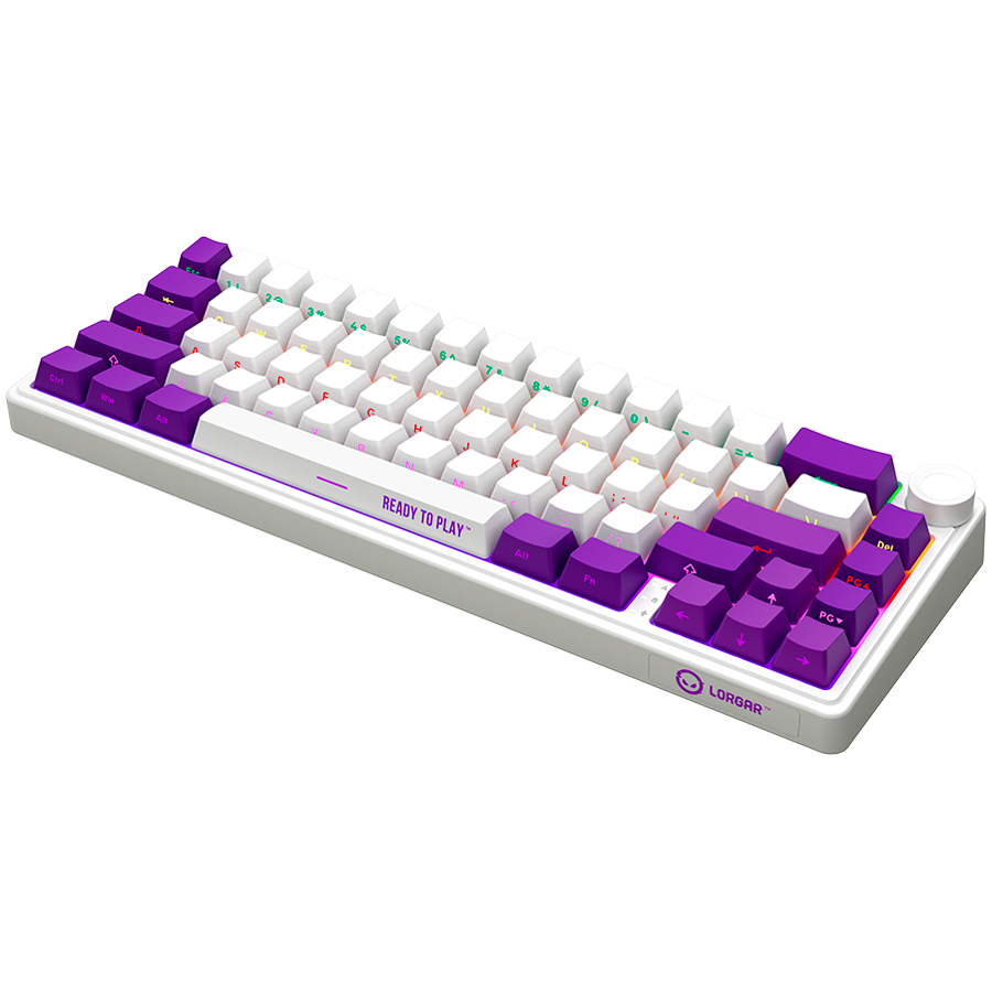 LORGAR KBP70MW, Wireless 65% Mechanical Gaming Keyboard Pro, White, EN layout - slika 7