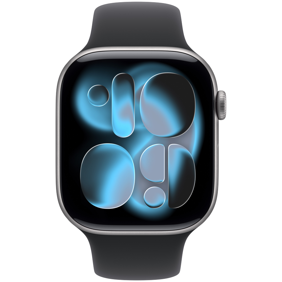 Apple Watch Series 11 GPS 46mm Space Grey Aluminium Case with Black Sport Band - M/L,Model A3333 - slika 2