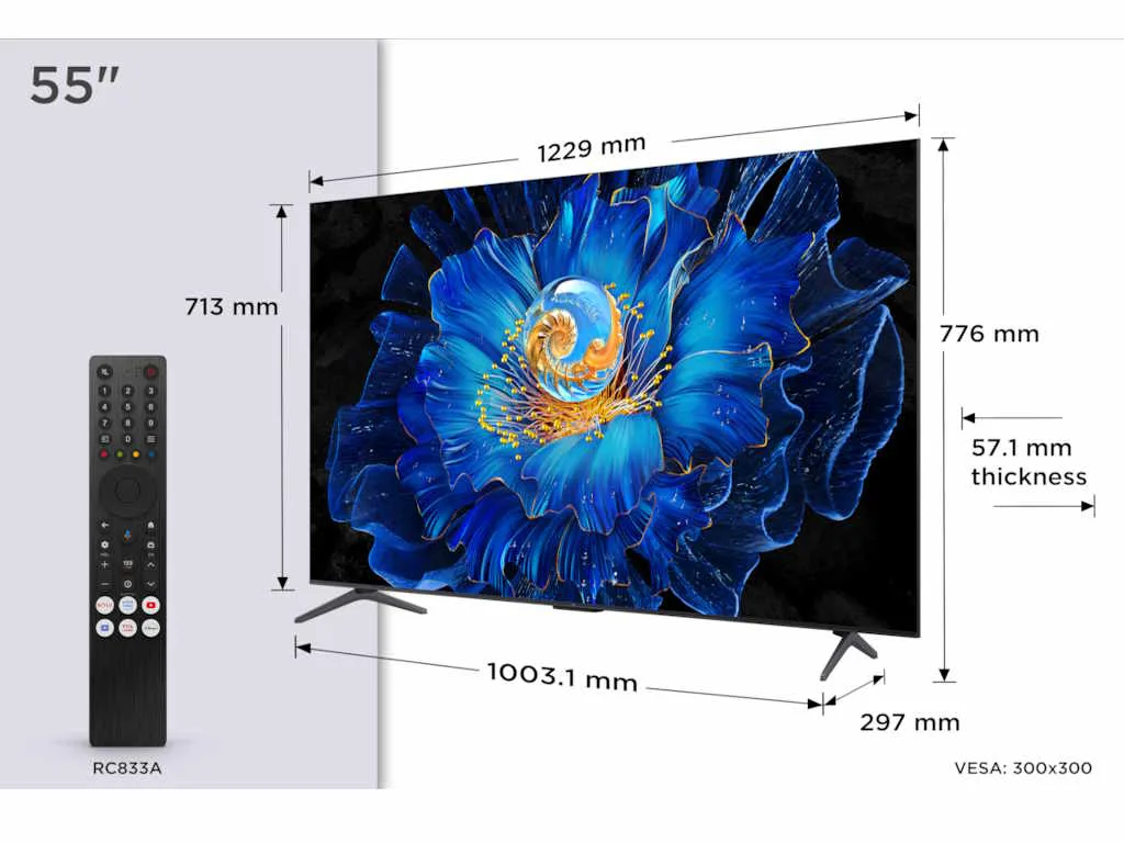 TCL 55"C6KS 4K QD-Mini LED TV60Hz Google TV; Game Master;Dolby Atmos; Onkyo 2.1; HDR Premium; - slika 3