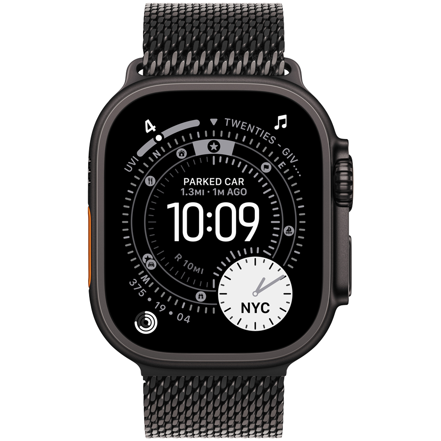 Apple Watch Ultra 3 Cellular 49mm Black Titanium Case with Black Titanium Milanese Loop - Medium - slika 2