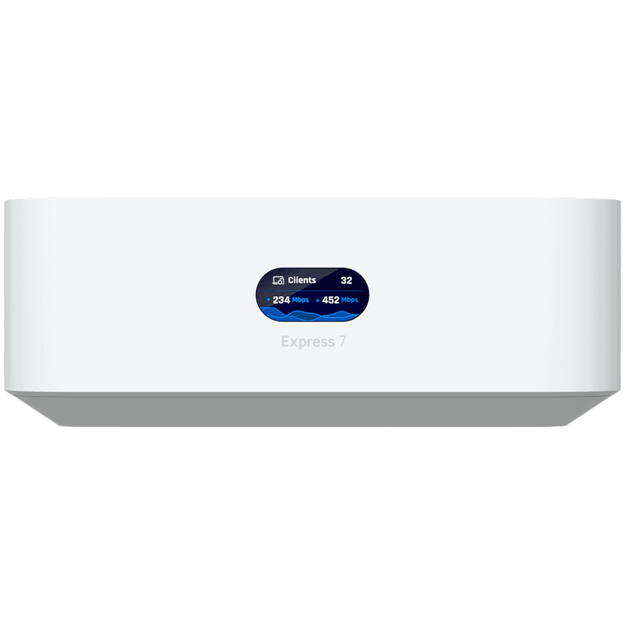 Ubiquiti UniFi Express 7 UX7 Mesh-scalable, super-compact 10G Cloud Gateway with integrated WiFi 7, 10 GbE RJ45 WAN port, 2.5 GbE RJ45 LAN port to extend network, up to 30+ UniFi devices and 300+ clie - slika 2