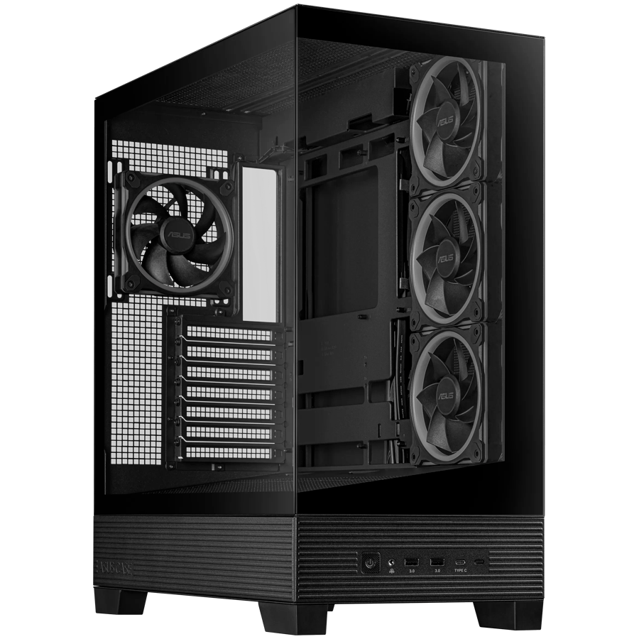 ASUS CASE A31 PLUS TG ARGB BLKMid-tower, ATX, 7 Expansion4x ARGB 120mm fans - slika 3