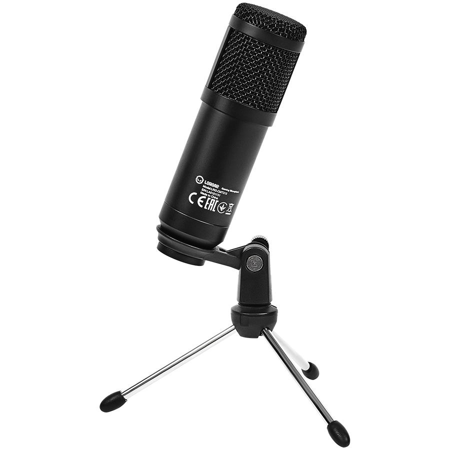 LORGAR Soner 313, Gaming Microphones, Black, USB condenser microphone with Volume Knob & Echo Kob, including 1x Microphone, 1 x 2.5M USB Cable, 1 x Tripod Stand, 1 x User Manual, body size: Φ47.4*158. - slika 4