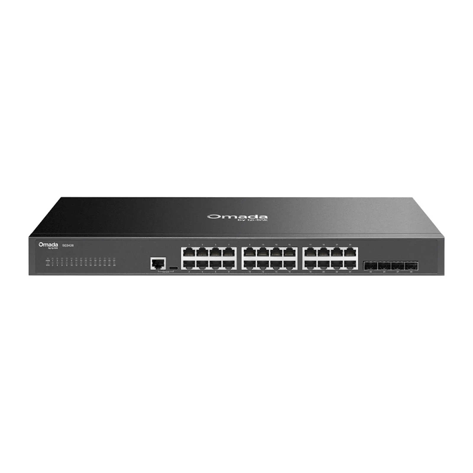 TP-Link SG3428 Omada 24-Port Gigabit L2+ Managed Switch with 4 SFP Slots, 24× Gigabit RJ45 ports and 4× Gigabit SFP slots, Omada APP, Static Routing, VLAN, ACL, QoS, IGMP Snooping, OAM, DDM, ERPS, Fan - slika 2
